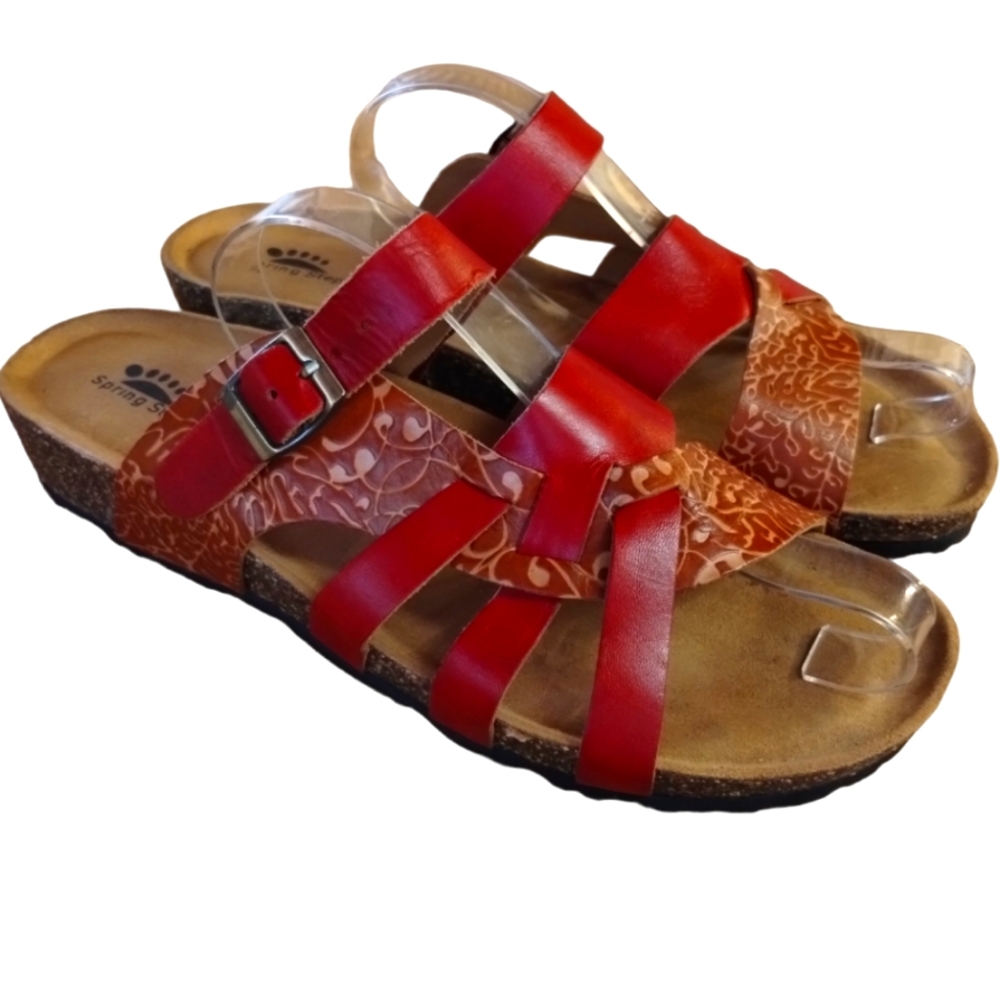 Women's Spring Step HAVA Sandals RED 42 EU 9M
